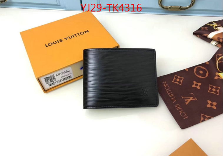 LV Bags(4A)-Wallet,ID: TK4316,$: 29USD