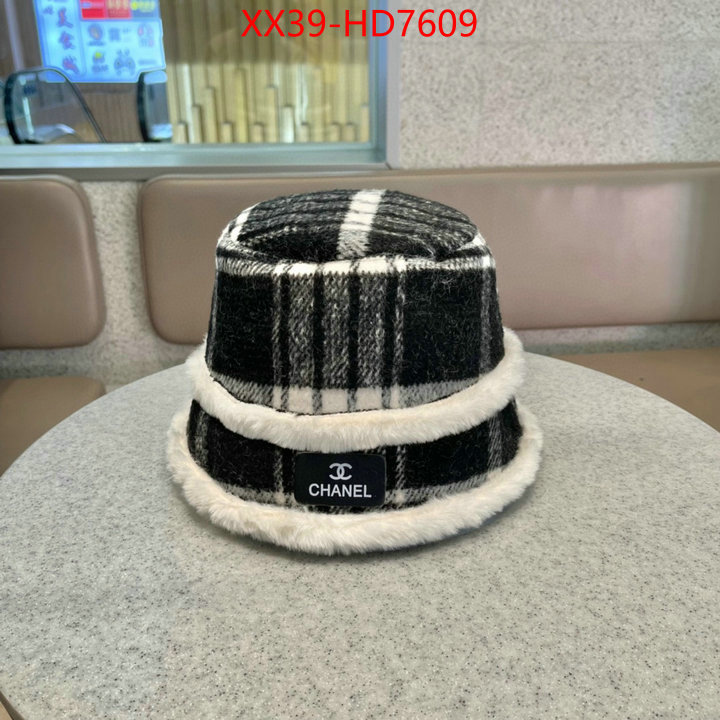 Cap (Hat)-Chanel,top fake designer , ID: HD7609,$: 39USD