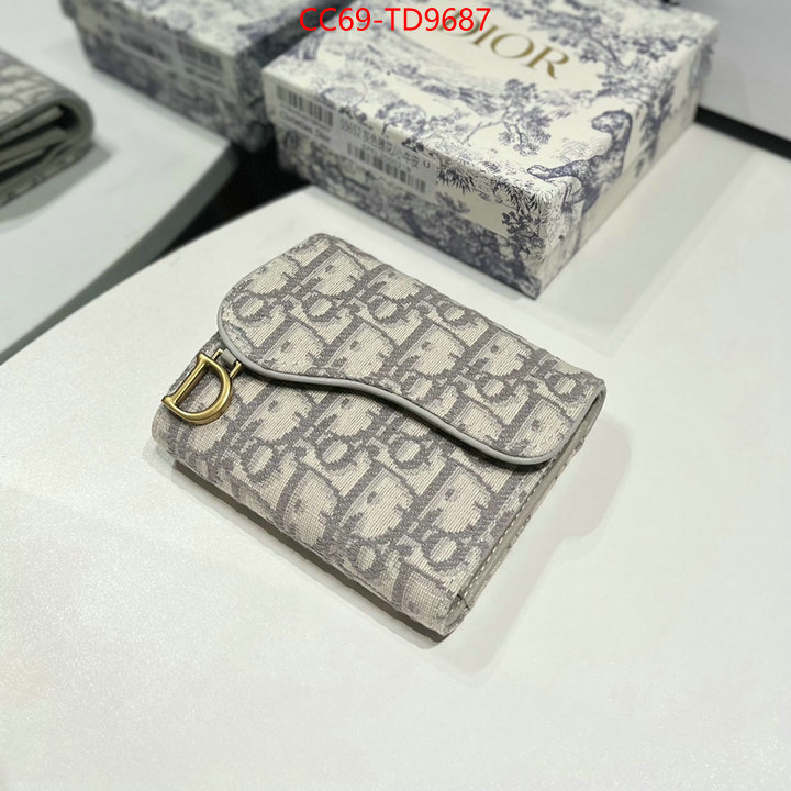 Dior Bags(TOP)-Wallet-,ID: TD9687,$: 69USD