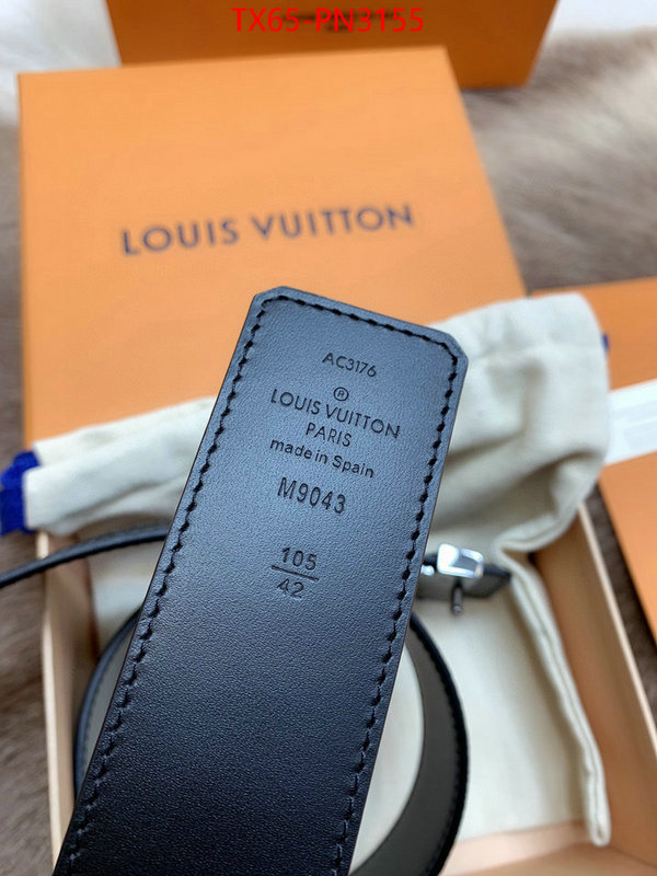 Belts-LV,shop the best high authentic quality replica , ID: PN3155,$: 65USD