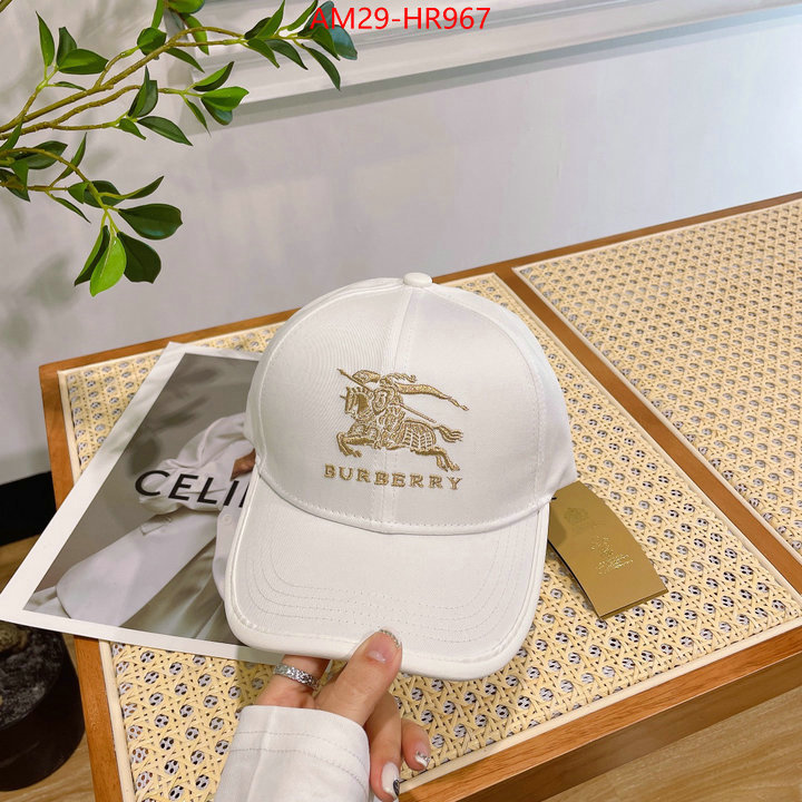 Cap (Hat)-Burberry,highest quality replica , ID: HR967,$: 29USD