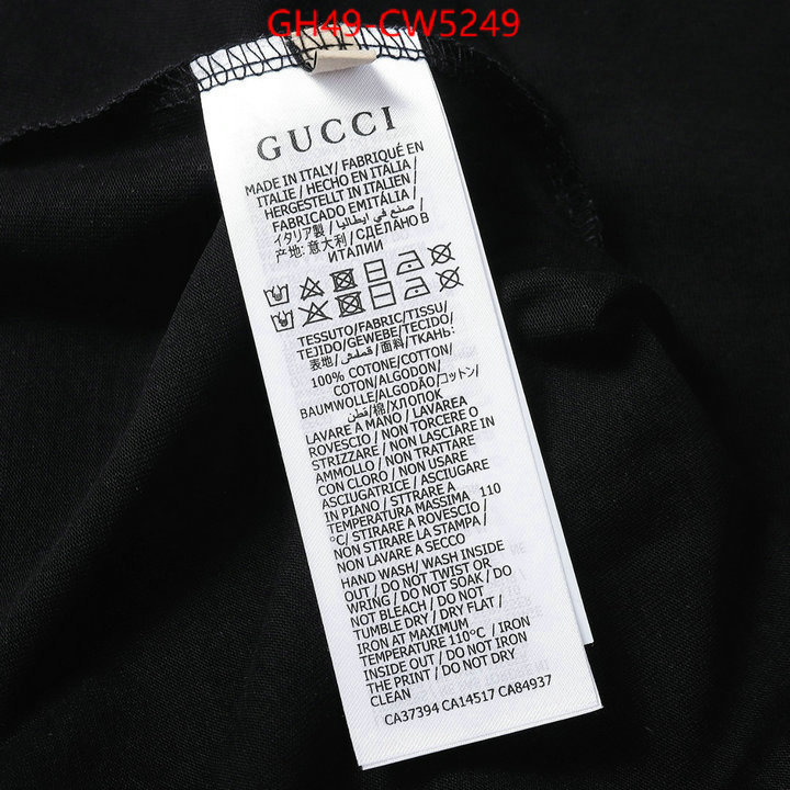 Clothing-Gucci,2023 perfect replica designer , ID: CW5249,$: 49USD