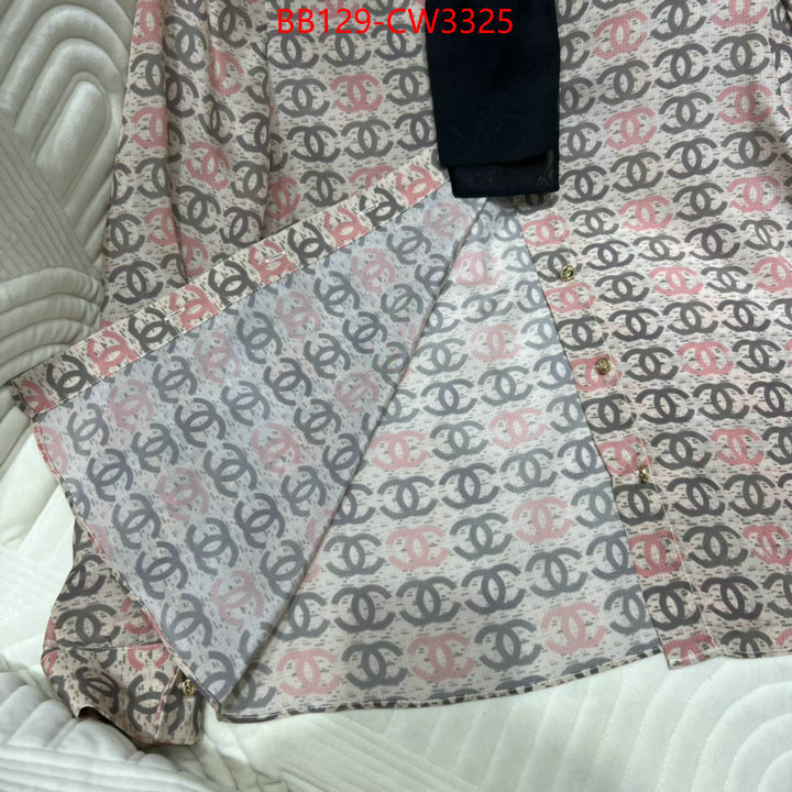 Clothing-Chanel,replica 1:1 high quality , ID: CW3325,$: 129USD