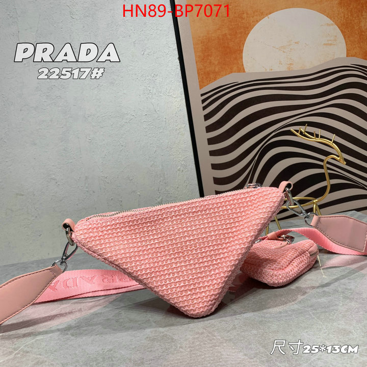 Prada Bags(4A)-Triangle,mirror copy luxury ,ID: BP7071,$: 89USD