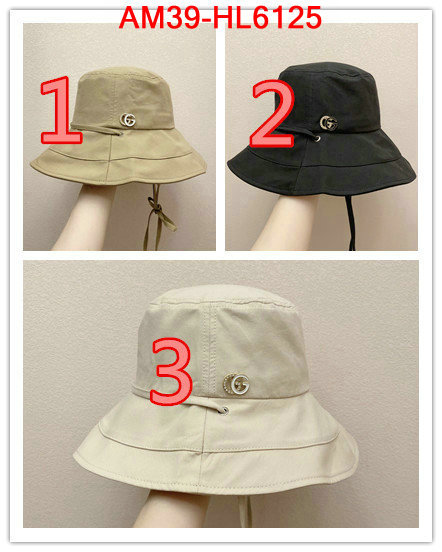 Cap (Hat)-Gucci,wholesale imitation designer replicas , ID: HL6125,$: 39USD