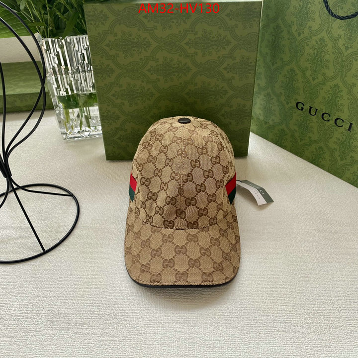 Cap (Hat)-Gucci,2023 replica wholesale cheap sales online , ID: HV130,$: 32USD