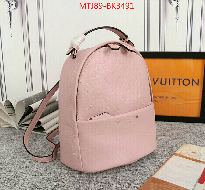 LV Bags(4A)-Backpack-,ID: BK3491,$:89USD