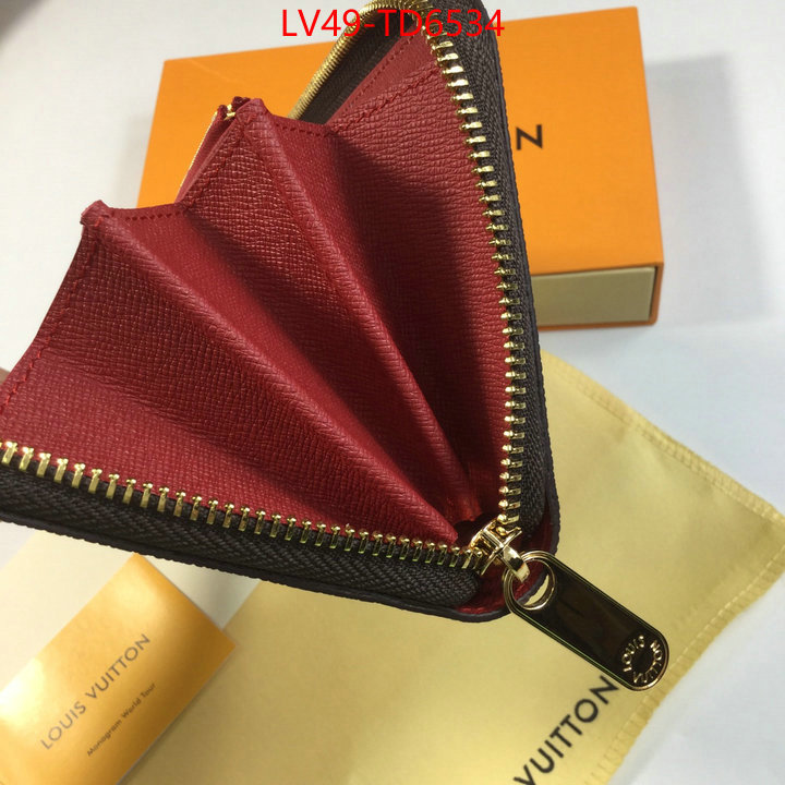 LV Bags(4A)-Wallet,buy first copy replica ,ID: TD6534,$: 49USD