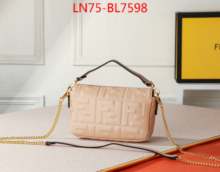 Fendi Bags(4A)-Baguette-,designer fake ,ID: BL7598,$: 75USD