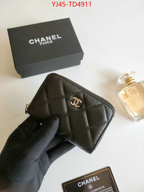 Chanel Bags(4A)-Wallet-,ID: TD4911,$: 45USD