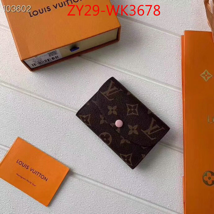 LV Bags(4A)-Wallet,ID: WK3678,$:29USD