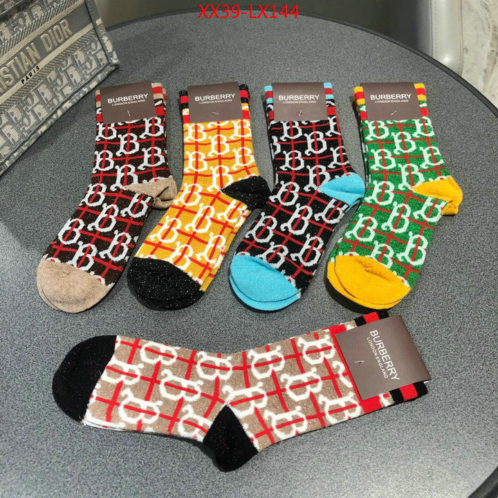 Sock-Burberry,at cheap price , ID:LX144,$: 39USD