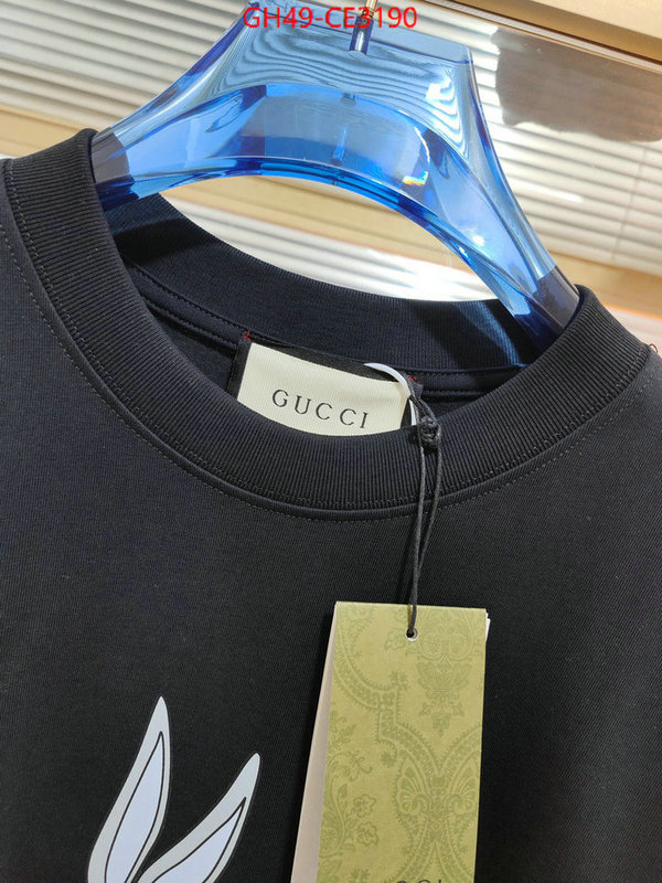 Clothing-Gucci,wholesale imitation designer replicas , ID: CE3190,$: 49USD