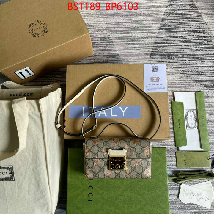 Gucci Bags(TOP)-Padlock-,replicas ,ID: BP6103,$: 189USD