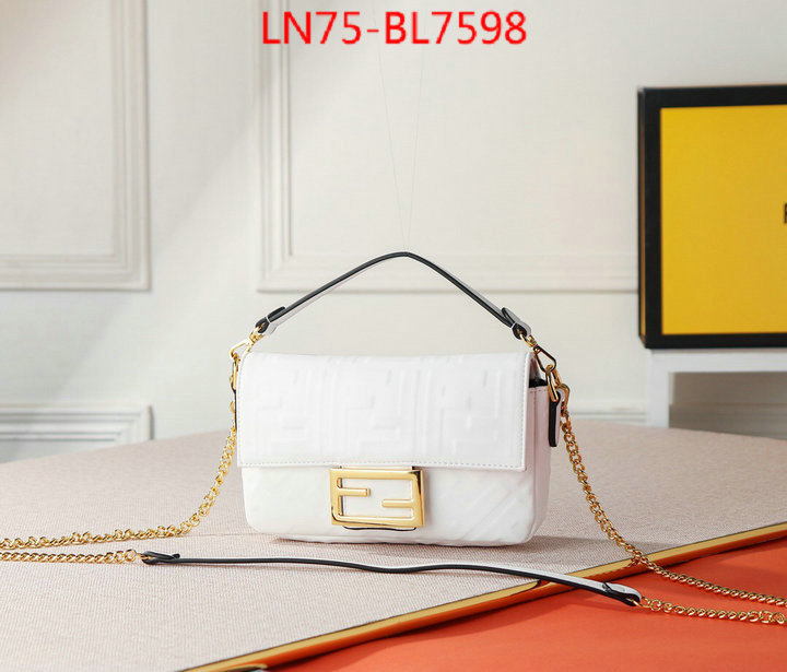 Fendi Bags(4A)-Baguette-,designer fake ,ID: BL7598,$: 75USD