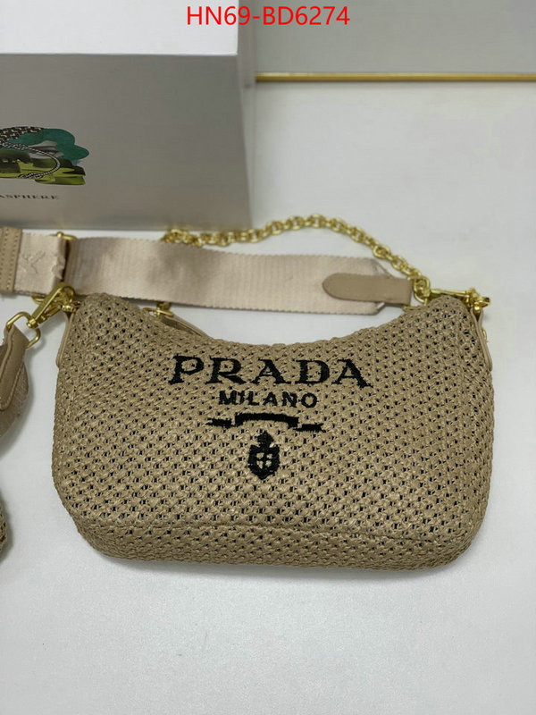 Prada Bags(4A)-Re-Edition 2005,best replica 1:1 ,ID: BD6274,$: 69USD