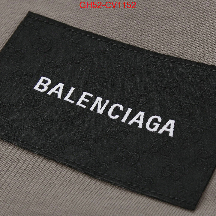 Clothing-Balenciaga,the top ultimate knockoff , ID: CV1152,$: 52USD