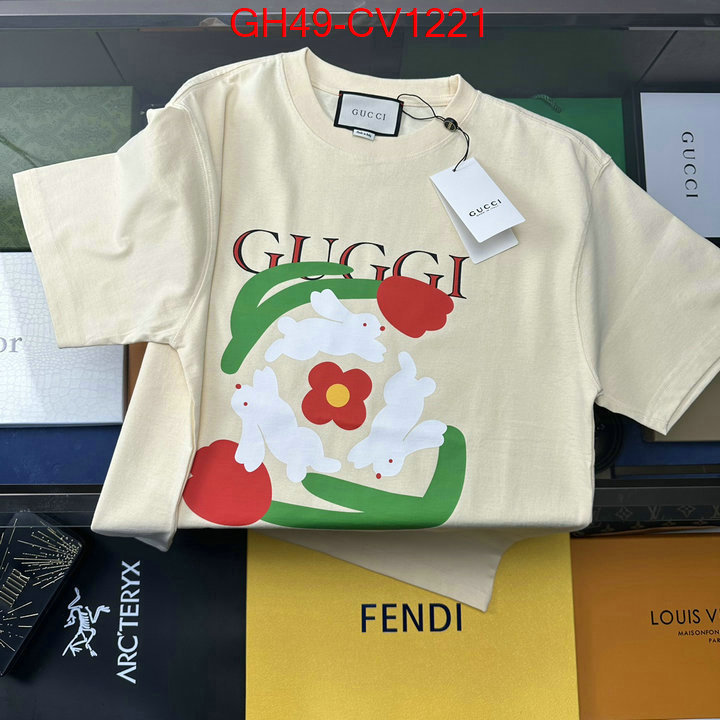 Clothing-Gucci,buy aaaaa cheap , ID: CV1221,$: 49USD