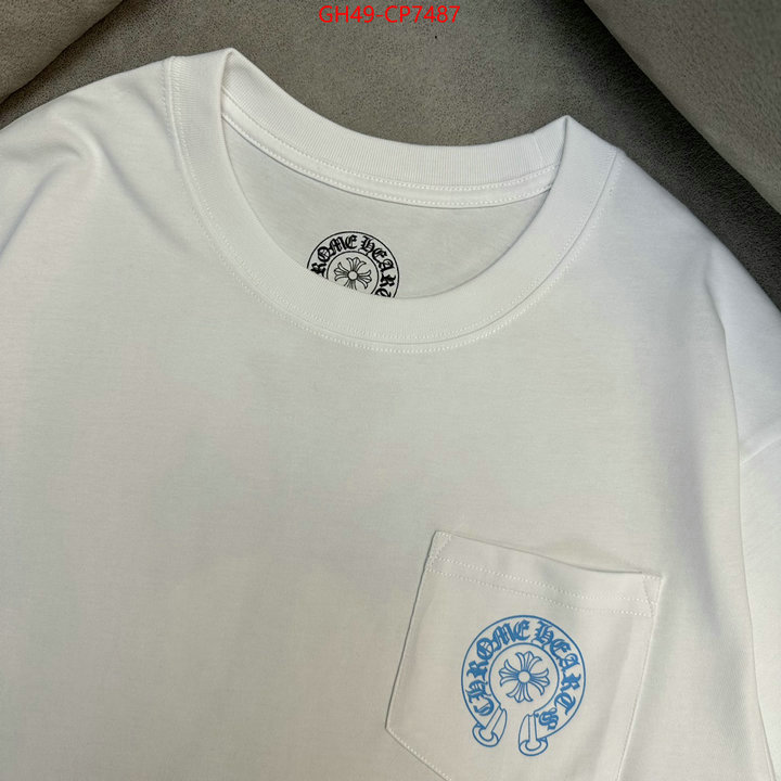 Clothing-Chrome Hearts,can you buy knockoff , ID: CP7487,$: 49USD