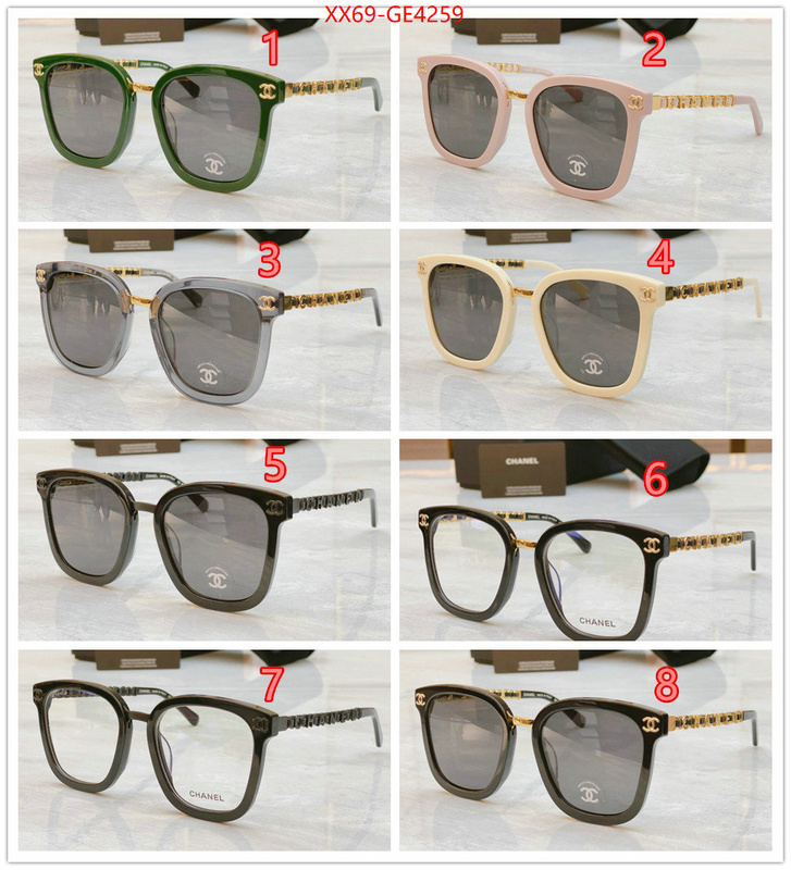 Glasses-Chanel,2023 perfect replica designer , ID: GE4259,$: 69USD