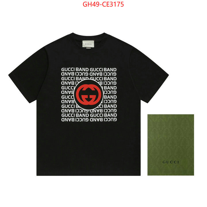 Clothing-Gucci,replica aaaaa designer , ID: CE3175,$: 49USD