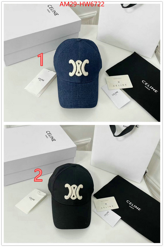 Cap (Hat)-Celine,the highest quality fake , ID: HW6722,$: 29USD