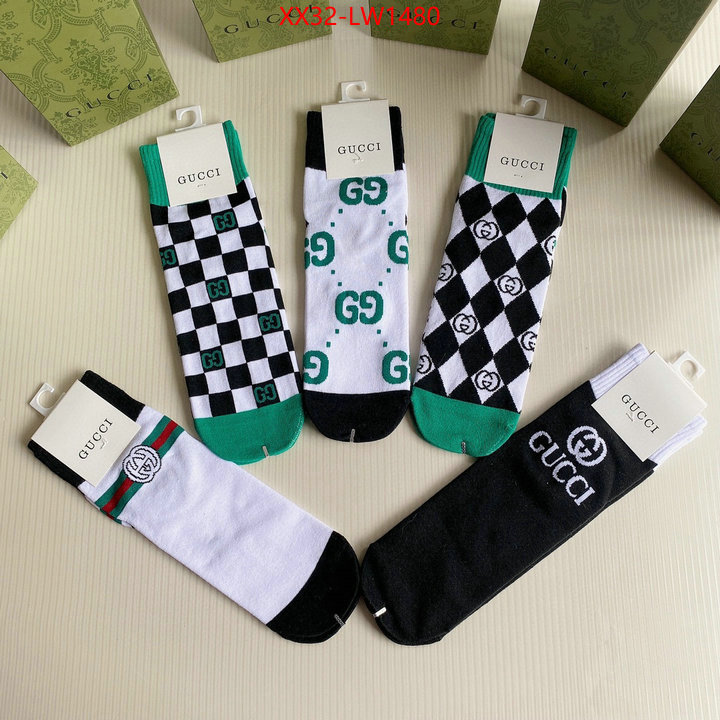 Sock-Gucci,shop the best high quality , ID: LW1480,$: 32USD