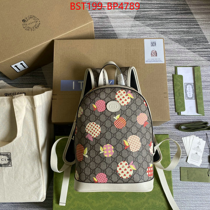 Gucci Bags(TOP)-Backpack-,replcia cheap from china ,ID: BP4789,$: 199USD