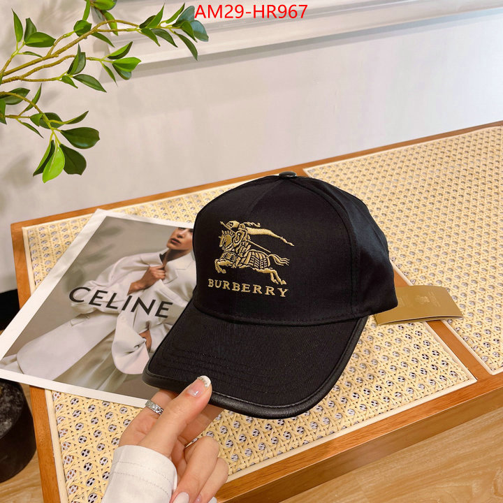 Cap (Hat)-Burberry,highest quality replica , ID: HR967,$: 29USD