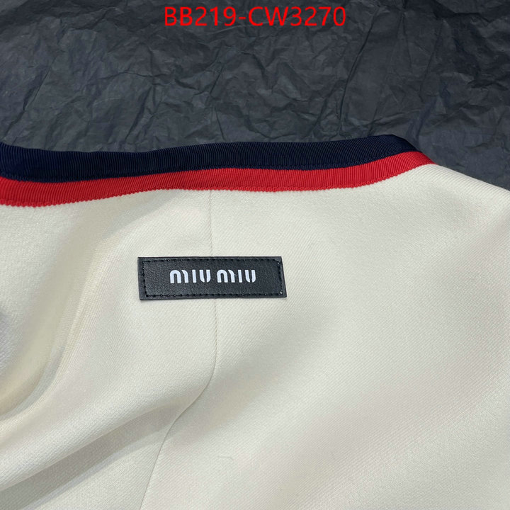 Clothing-MIU MIU,copy , ID: CW3270,$: 219USD