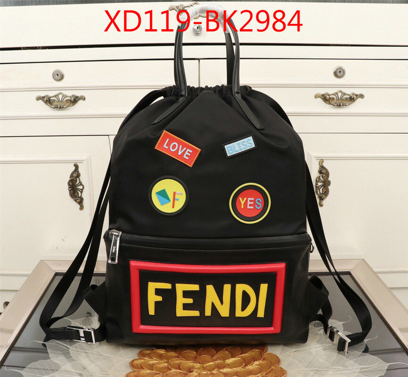 Fendi Bags(4A)-Backpack-,where to find best ,ID: BK2984,$:119USD