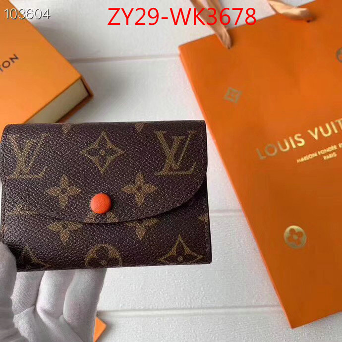 LV Bags(4A)-Wallet,ID: WK3678,$:29USD