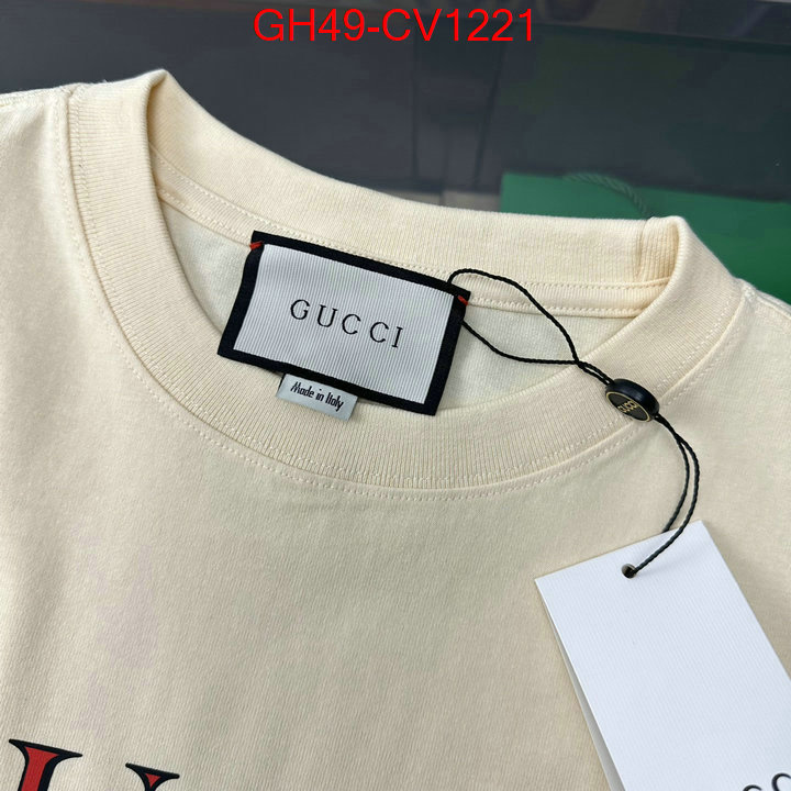 Clothing-Gucci,buy aaaaa cheap , ID: CV1221,$: 49USD