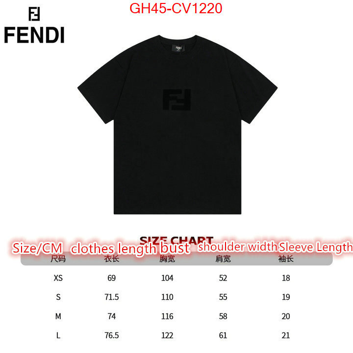 Clothing-Fendi,2023 replica , ID: CV1220,$: 45USD