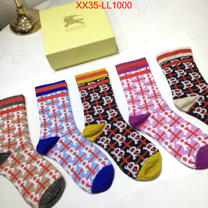 Sock-Burberry,best aaaaa , ID: LL1000,$:35USD