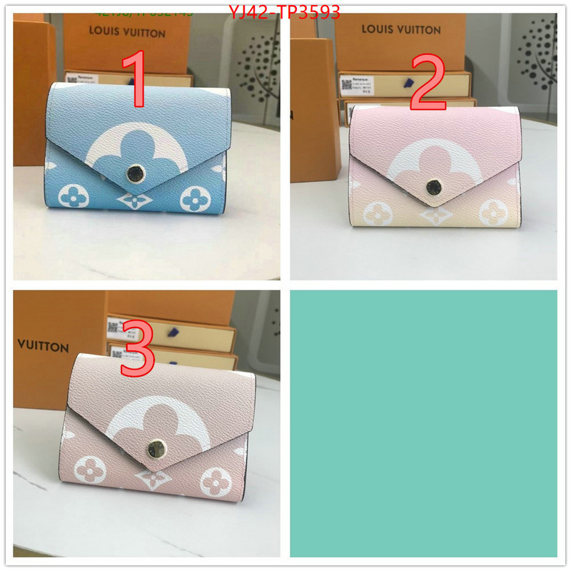 LV Bags(4A)-Wallet,ID: TP3593,$: 42USD