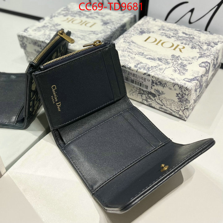 Dior Bags(TOP)-Wallet-,ID: TD9681,$: 69USD