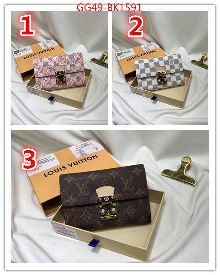 LV Bags(4A)-Wallet,ID: BK1591,$:49USD