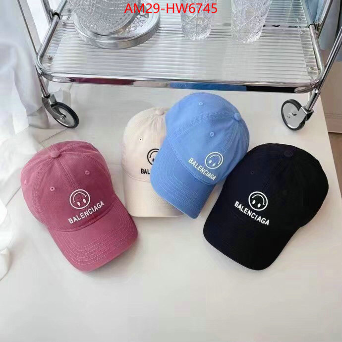 Cap (Hat)-Balenciaga,the most popular , ID: HW6745,$: 29USD