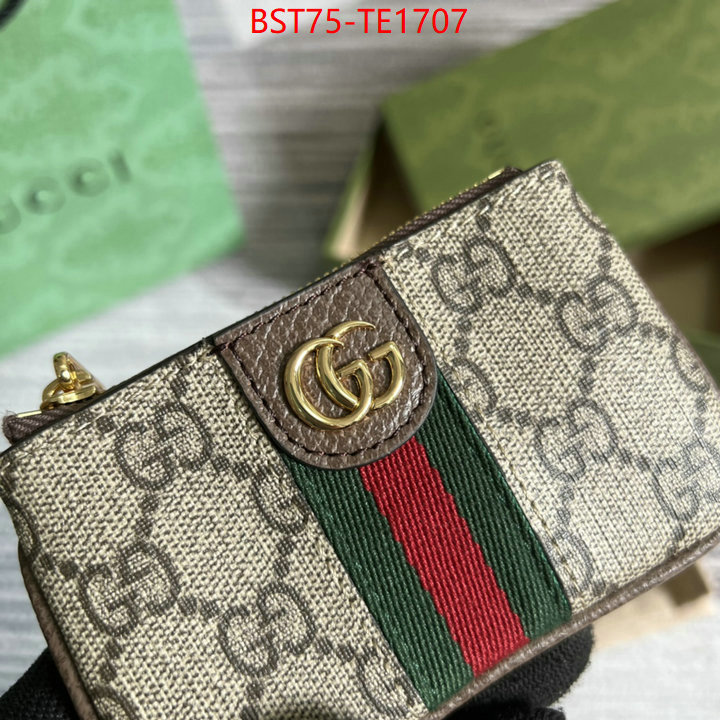 Gucci Bags(TOP)-Wallet-,2023 perfect replica designer ,ID: TE1707,$: 75USD
