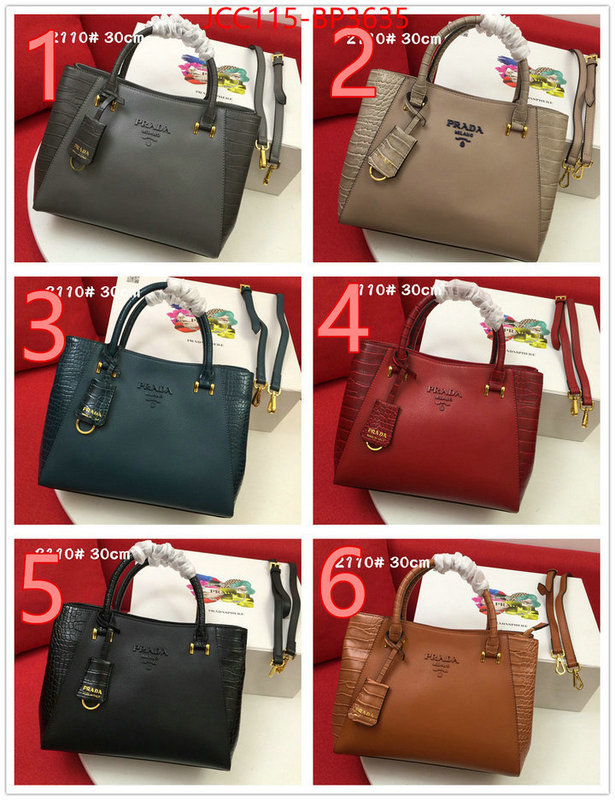 Prada Bags(4A)-Handbag-,1:1 clone ,ID: BP3635,$: 115USD