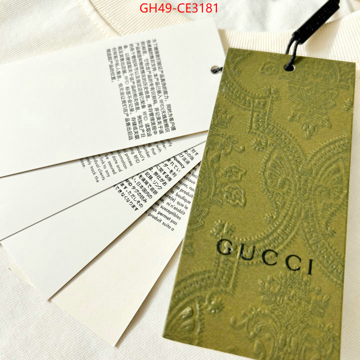 Clothing-Gucci,designer replica , ID: CE3181,$: 49USD