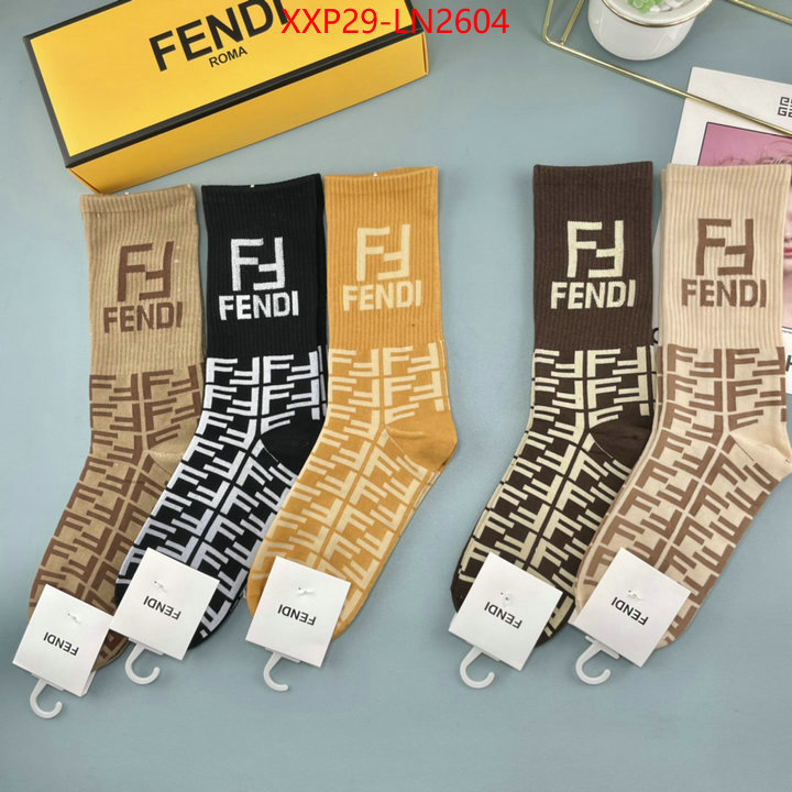 Sock-Fendi,shop the best high quality , ID: LN2604,$: 29USD