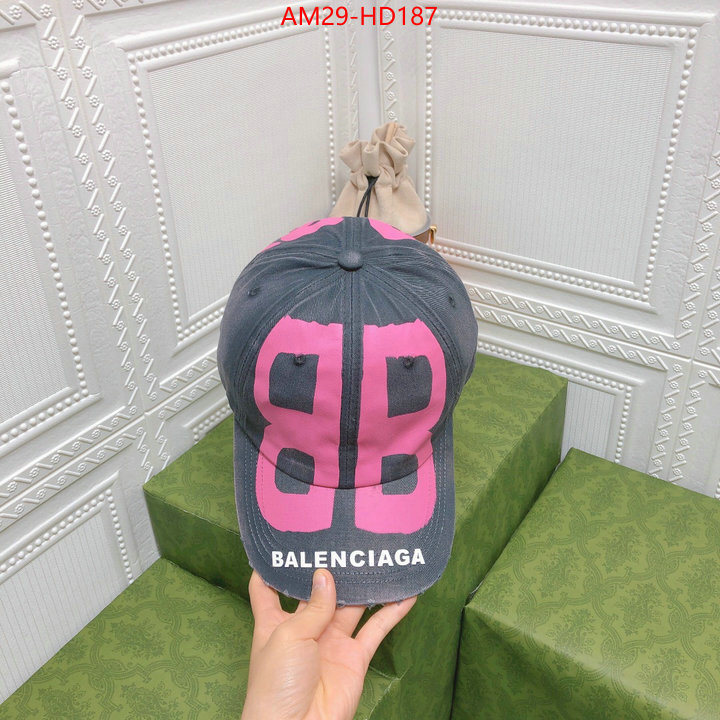 Cap (Hat)-Balenciaga,knockoff highest quality , ID: HD187,$: 29USD