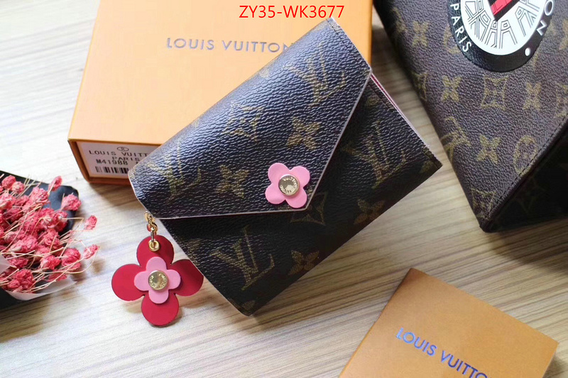 LV Bags(4A)-Wallet,ID: WK3677,$:35USD