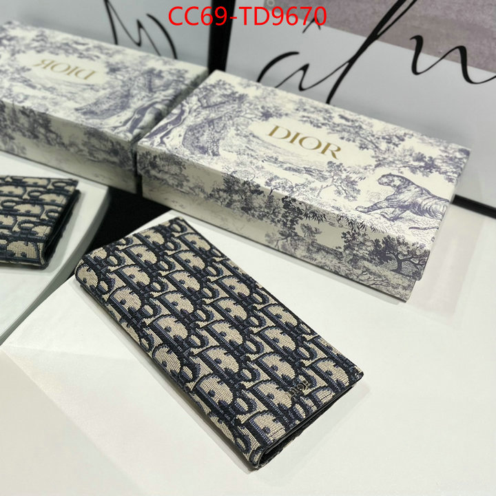 Dior Bags(TOP)-Wallet-,ID: TD9670,$: 69USD