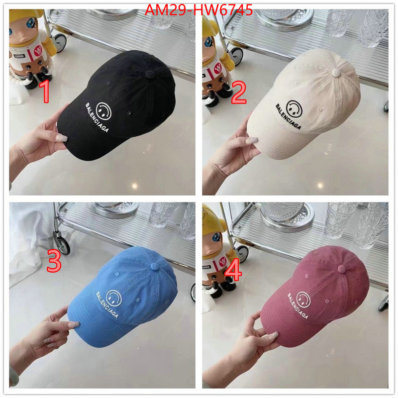 Cap (Hat)-Balenciaga,the most popular , ID: HW6745,$: 29USD