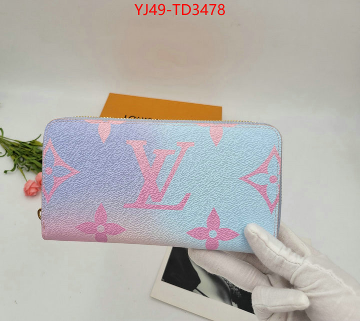 LV Bags(4A)-Wallet,ID: TD3478,$: 49USD