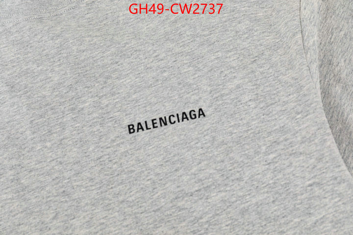 Clothing-Balenciaga,replica 1:1 high quality , ID: CW2737,$: 49USD