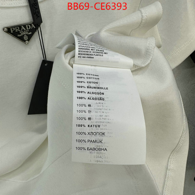 Clothing-Prada,practical and versatile replica designer ID: CE6393,$: 69USD